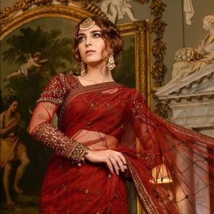 ORIGINAL Maria B Embroidered Saree Unstitched